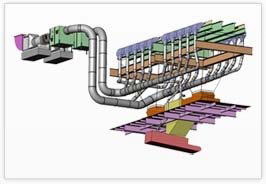 3D Design Model - Limestone Car Dumper A computer rendering of an industrial plant.